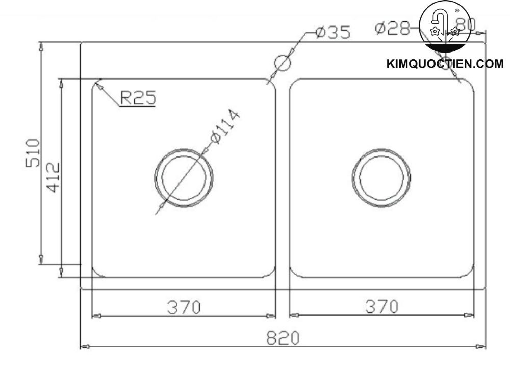 Chậu rửa bát KONOX KN8251TD DEKOR