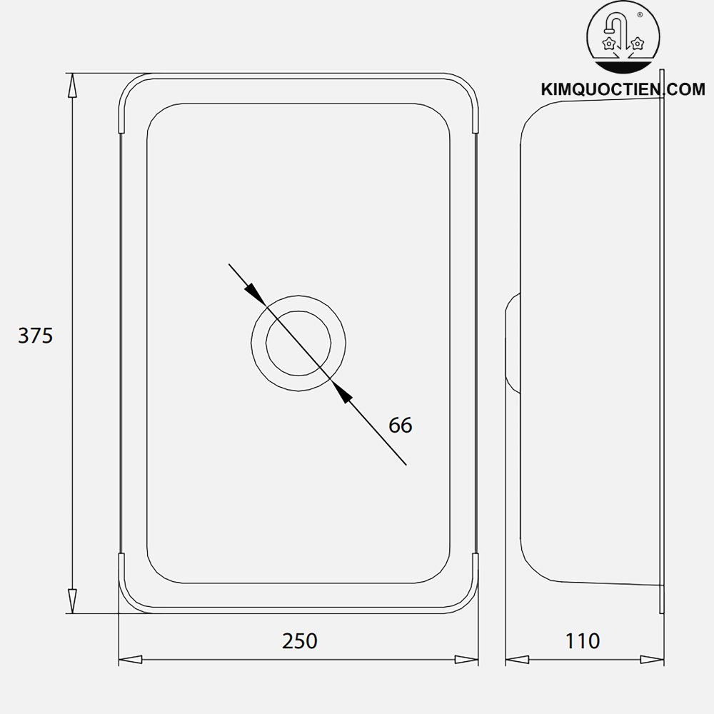 Chậu rửa nhỏ inox Kluger KSWB – 401FS