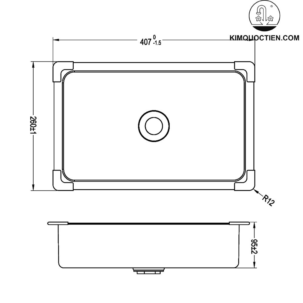 Chậu rửa nhỏ inox Kluger KSWB – 404S