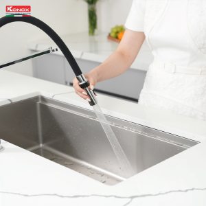 Vòi rửa bát thân mềm Tema Chrome