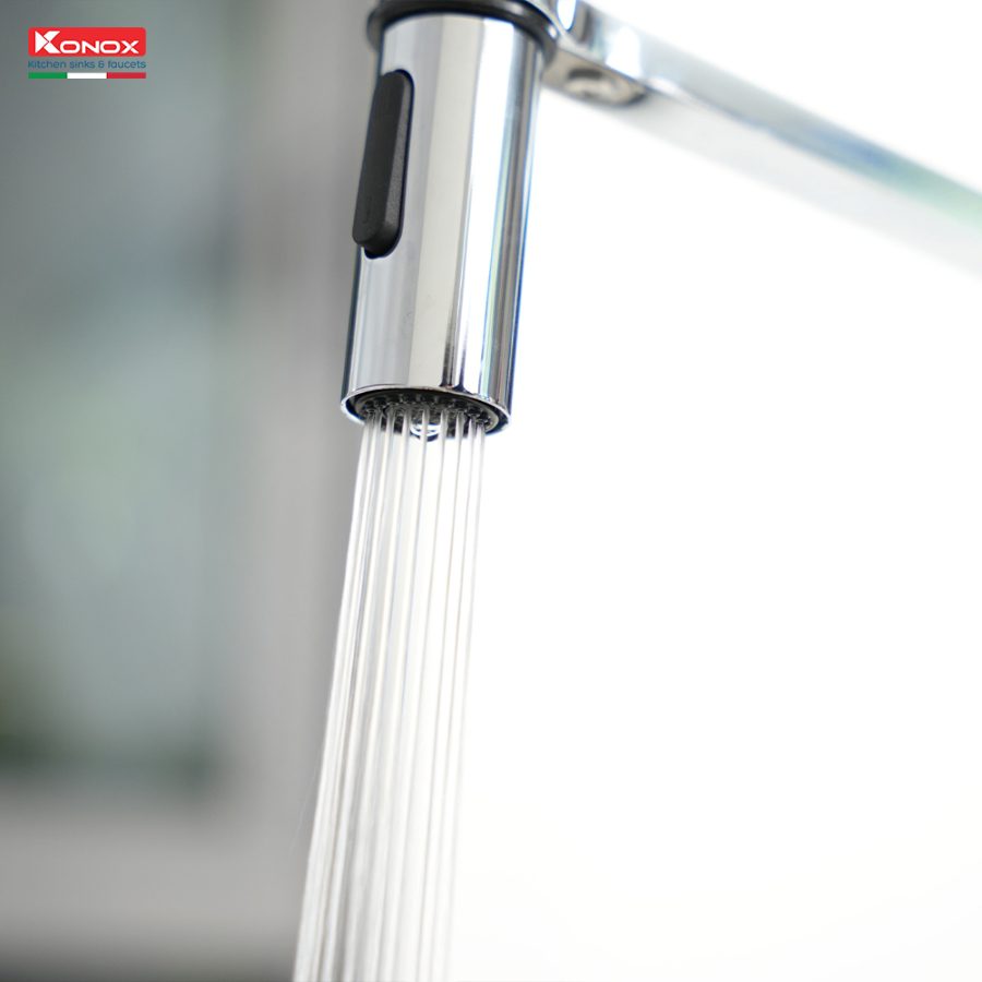 Vòi rửa bát thân mềm Tema Chrome