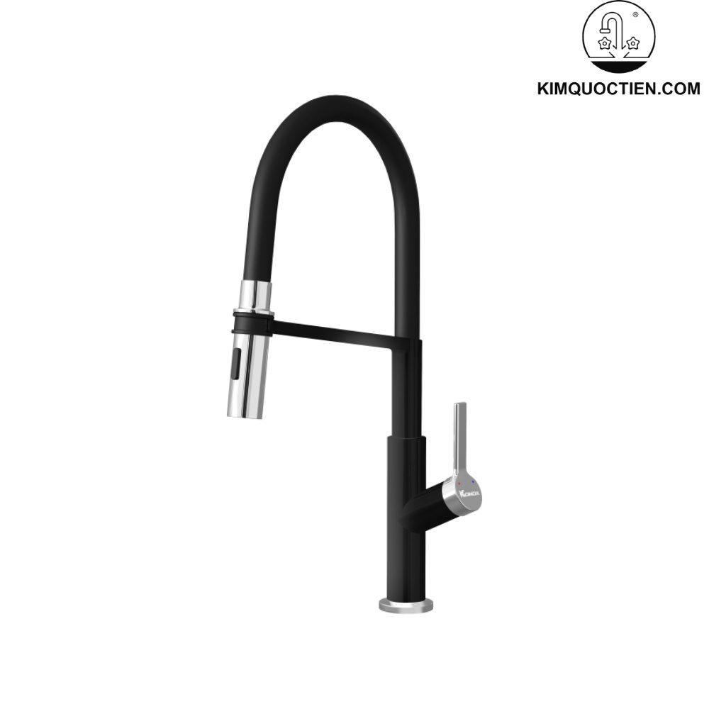 Vòi rửa bát thân mềm Tema Black