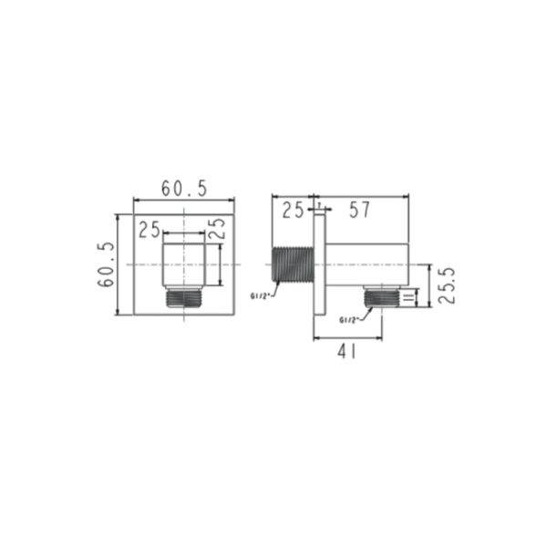 Co nối vòi sen âm tường American Standard FFAS9142HG