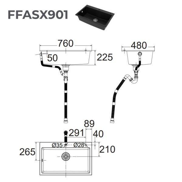 Chậu rửa chén đơn American Standard FFASX901