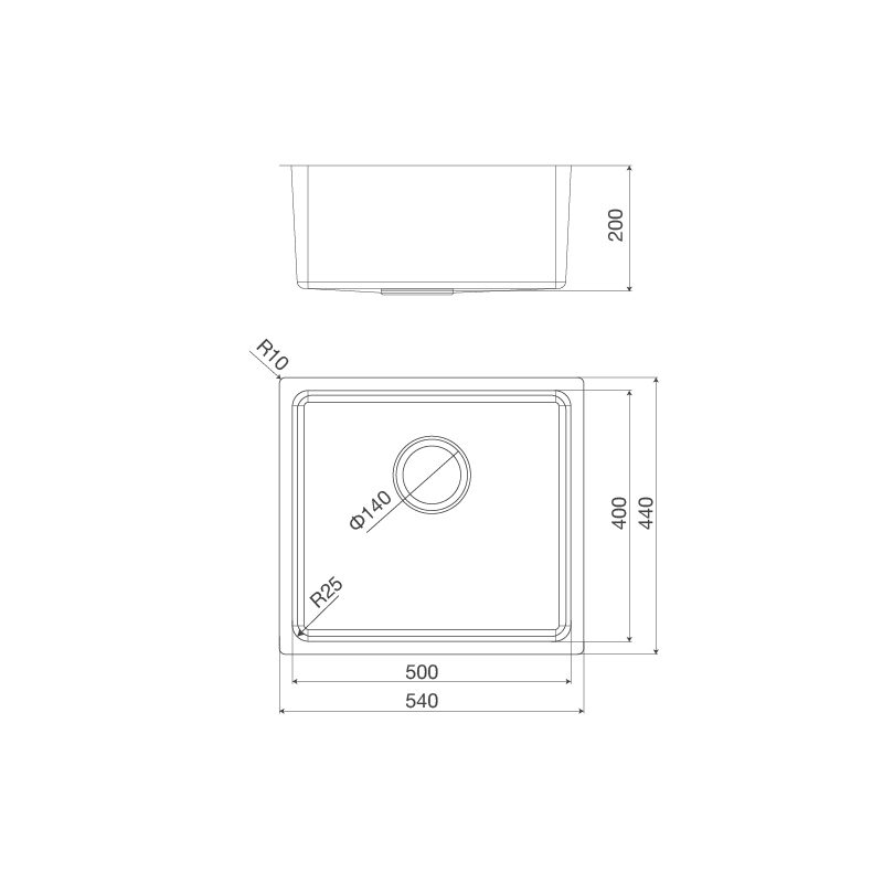 Chậu inox Malloca MS 6054