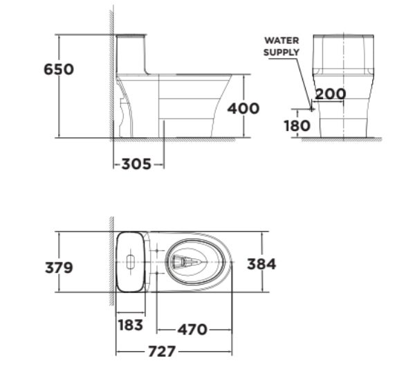 Bồn cầu nắp điện tử American Standard WP-1880PL