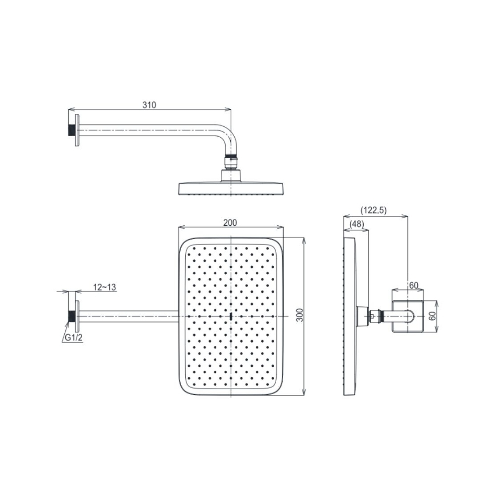 Bát sen TOTO TBW10020V gắn tường dáng vuông 300x200 mm
