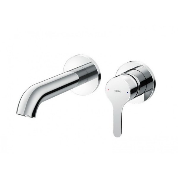 Bản vẽ kỹ thuật vòi lavabo âm tường TOTO TLS06307A/TLS01309B1 kèm van âm tường