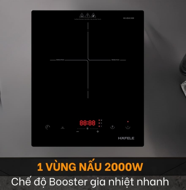 Bếp từ đơn Hafele HC-I3013BB 536.61.810 có công suất 2000W