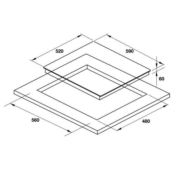 Bếp từ 3 vùng nấu Hafele HC-I6031KB 536.61.912