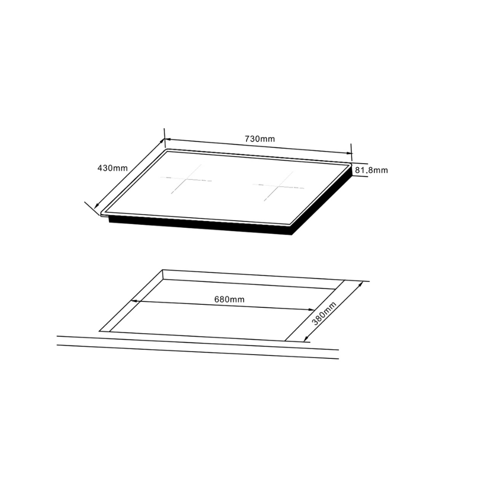 Bếp từ 2 vùng nấu Hafele HC-I3732KB 536.61.906