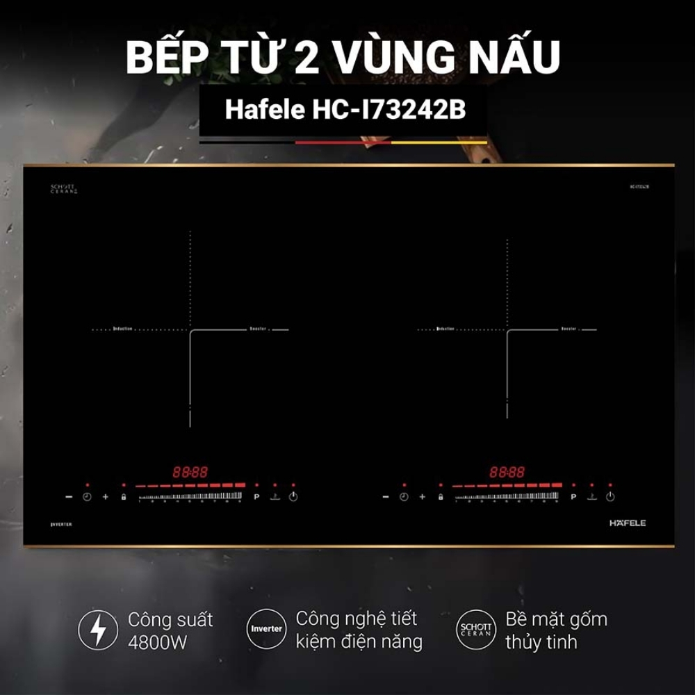 Bếp từ 2 vùng nấu Hafele HC-I73242B 536.61.857
