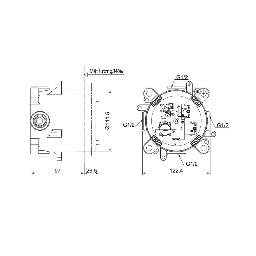 Phụ Kiện TOTO TBN01001B