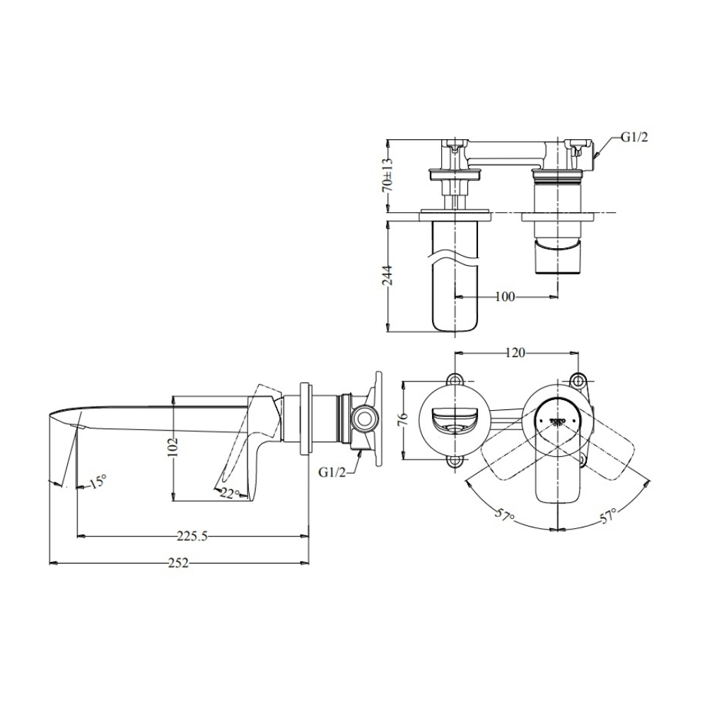 Vòi Lavabo TOTO TLG04310BB#BRG vàng hồng mờ