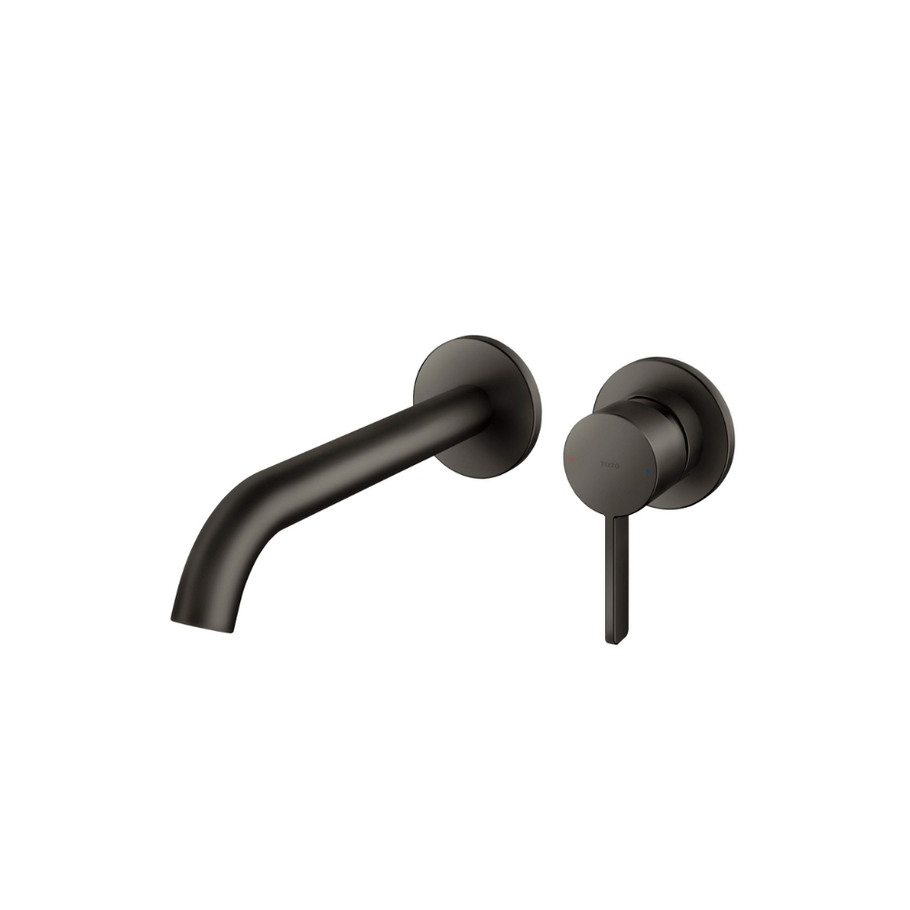 Vòi chậu gật gù nóng lạnh gắn tường GF (2 lỗ) TOTO TLG11308BA#MBL đen mờ