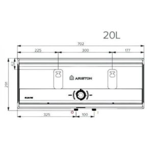 Bản vẽ kỹ thuật Máy nước nóng ARISTON SL3 20 RS gián tiếp 20L bình ngang
