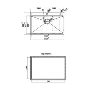 Chậu rửa chén Hafele WS R0 HS24-SSN1S-7650_SILVER 567.20.627