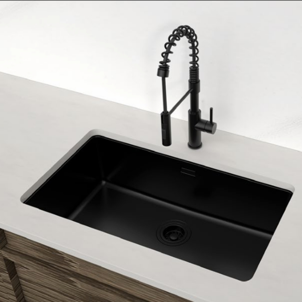 Chậu rửa chén Hafele R25 HS25-SSN1S-760 567.24.483 lắp âm màu đen