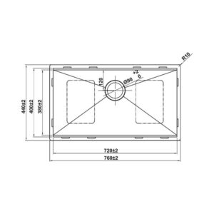 Chậu rửa chén Hafele WS R10 HS25-SSN1S-7644 567.24.486 lắp âm màu titan