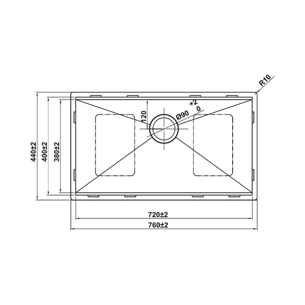 Chậu rửa chén Hafele WS R10 HS25-SSN1S-7644 567.24.486 lắp âm màu titan