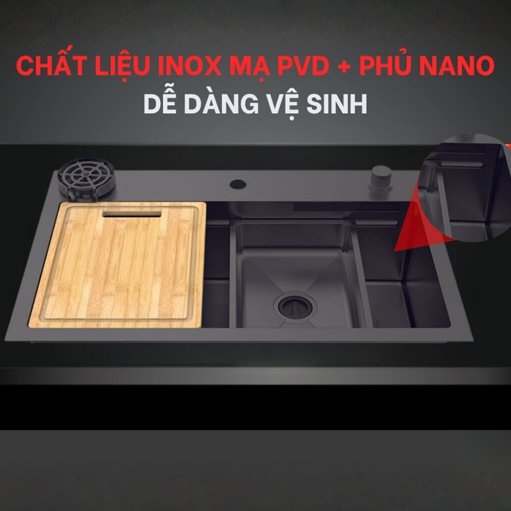 Chậu rửa chén Hafele WF R10 HS25-SSN1S-8052 567.24.488 màu titan