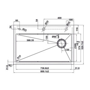 Chậu rửa chén Hafele WF R10 HS25-SSN1S-8052 567.24.488 màu titan