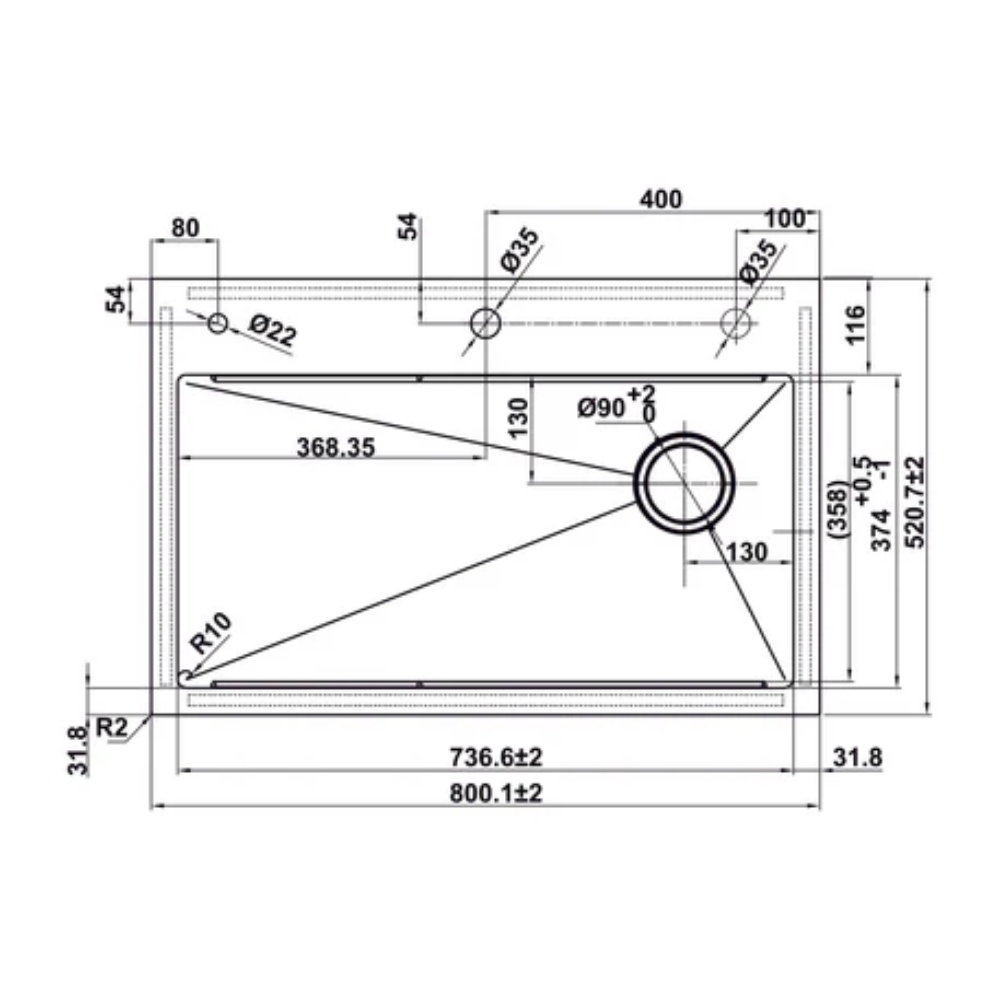 Chậu rửa chén Hafele WF R10 HS25-SSN1S-8052 567.24.489 màu đen