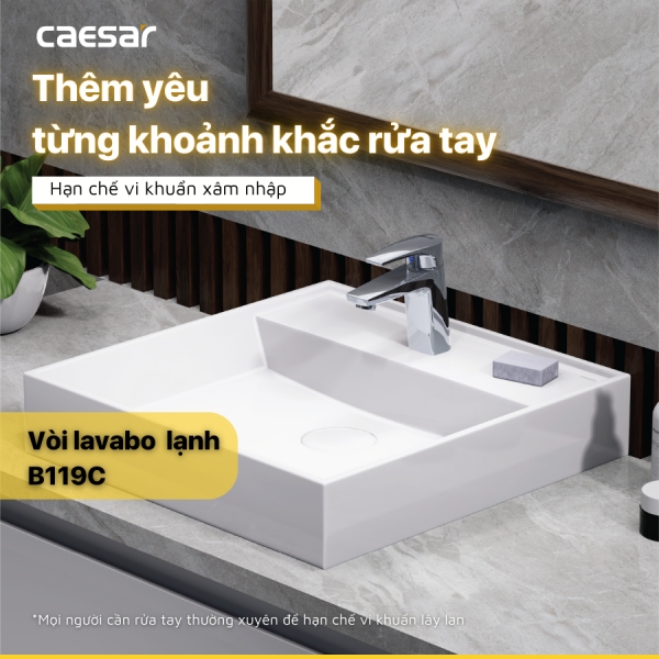 Vòi lavabo lạnh Caesar B119C