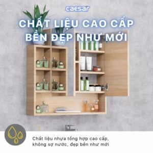 Tủ gương Caesar EM0180W7V màu vân gỗ 80cm