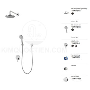 Sen tắm âm tường TOTO TBG11304VA/TBN01001B/TBW01003A/TBW01008V/TBW07020A nóng lạnh