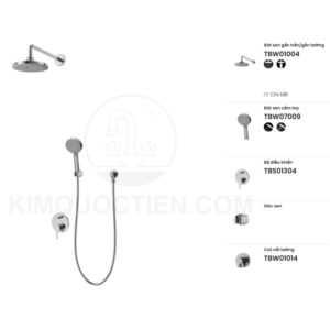 Sen tắm âm tường TOTO TBS01304B/TBW01004A/TBW07009A/TBW01014B nóng lạnh