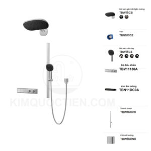 Sen tắm âm tường TOTO TBV11130A/TBN11DC0A/TBW15CB0A/TBN01002B/TBW15CE0A/TBW160N0A/TBW160V0A điều chỉnh nhiệt độ