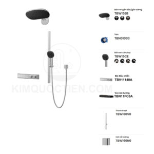 Sen tắm âm tường TOTOTBV11140A/TBN11FC0A/TBW15EB0A/TBN01003A/TBW15CE0A/TBW160N0A/TBW160V0A điều chỉnh nhiệt độ