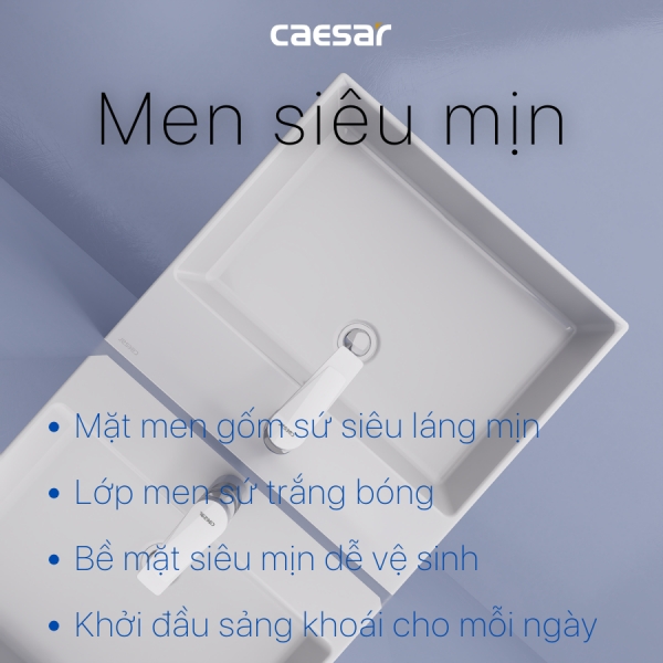 Lavabo treo tường Caesar LF5263/PF2463 chân lửng