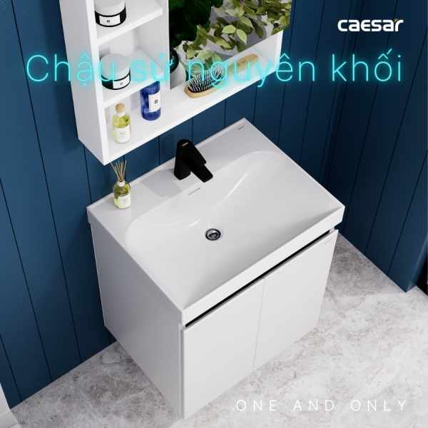 Tủ lavabo Caesar LF5356/EH15356AV 60cm màu trắng
