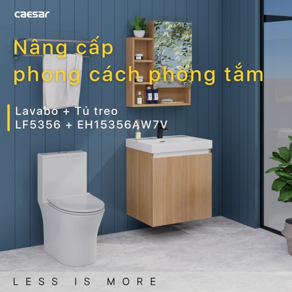 Tủ lavabo Caesar LF5356/EH15356AW7V 60cm màu vân gỗ