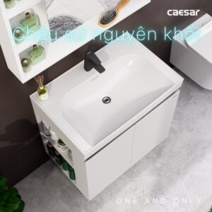 Tủ lavabo Caesar LF5357/EH15357CLV 70cm màu trắng hộc trái