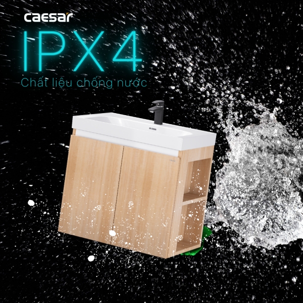 Tủ lavabo Caesar LF5357/EH15357CRW7V 70cm màu vân gỗ hộc phải