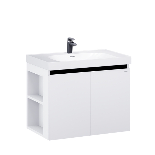 Tủ lavabo Caesar LF5358/EH15358CLV 80cm màu trắng hộc trái