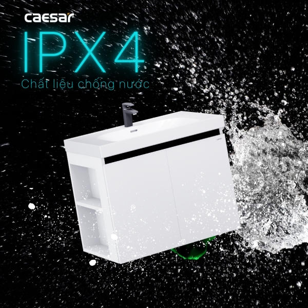 Tủ lavabo Caesar LF5358/EH15358CLV 80cm màu trắng hộc trái
