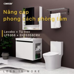 Tủ lavabo Caesar LF5358/EH15358CRV 80cm màu trắng hộc phải