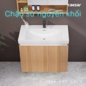Tủ lavabo Caesar LF5358/EH15358CRW7V 80cm màu vân gỗ hộc phải