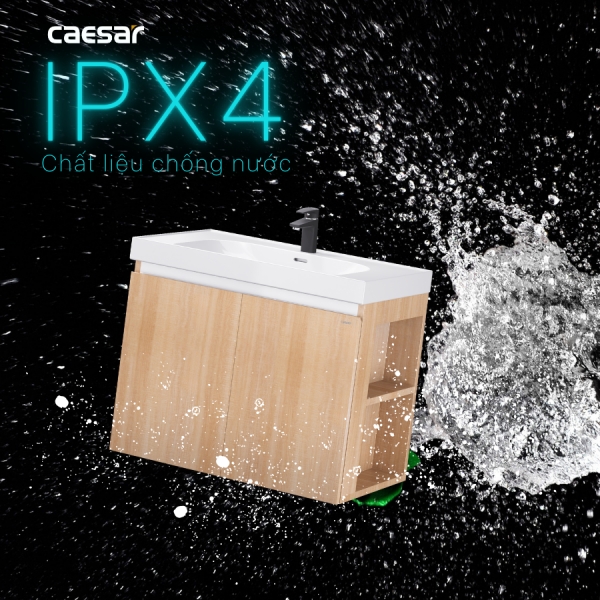 Tủ lavabo Caesar LF5358/EH15358CRW7V 80cm màu vân gỗ hộc phải