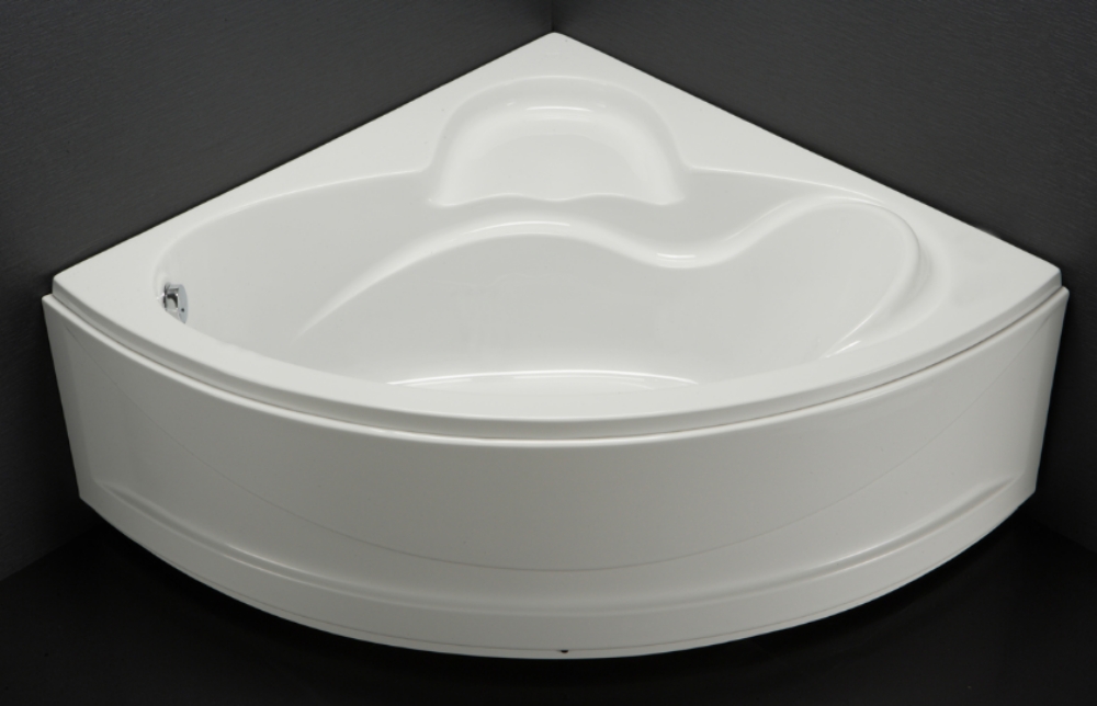 Bồn tắm góc xây không chân tạo không gian đồng bộ về thiết kế