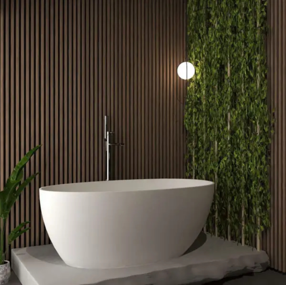 Bồn tắm đặt sàn, gang tráng men bền, dễ lắp đặt và vệ sinh