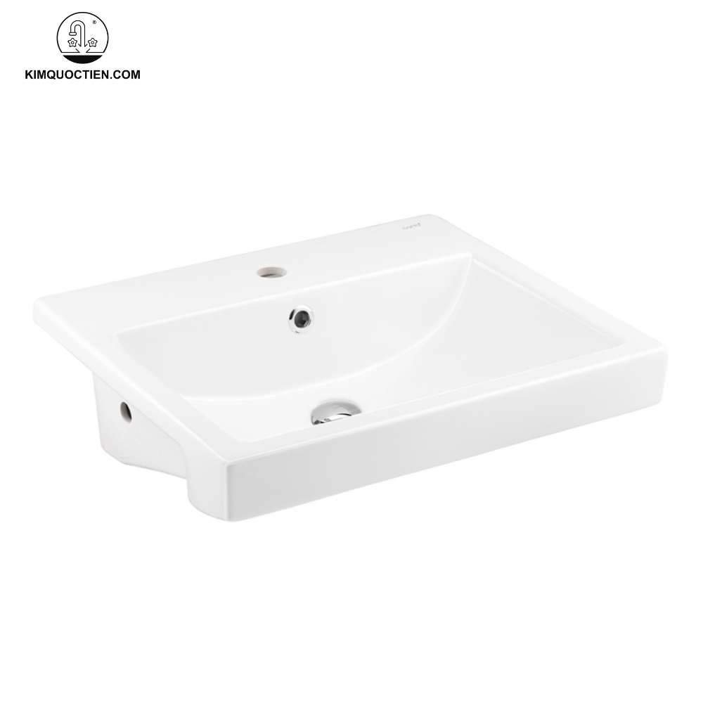 Lavabo Cotto treo tường sở hữu lớp men trắng sáng, chống bám bẩn hiệu quả