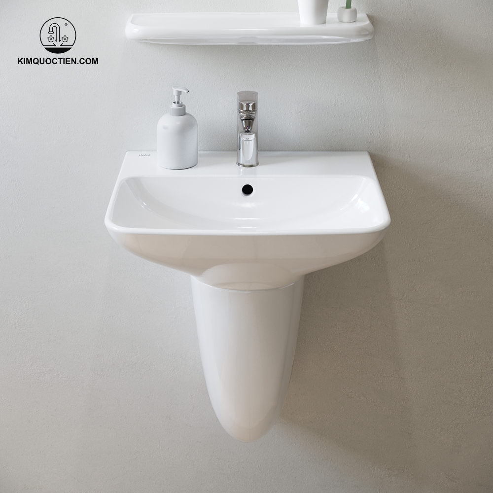 Sử dụng lavabo treo tường Inax tạo sự thuận tiện trong việc vệ sinh
