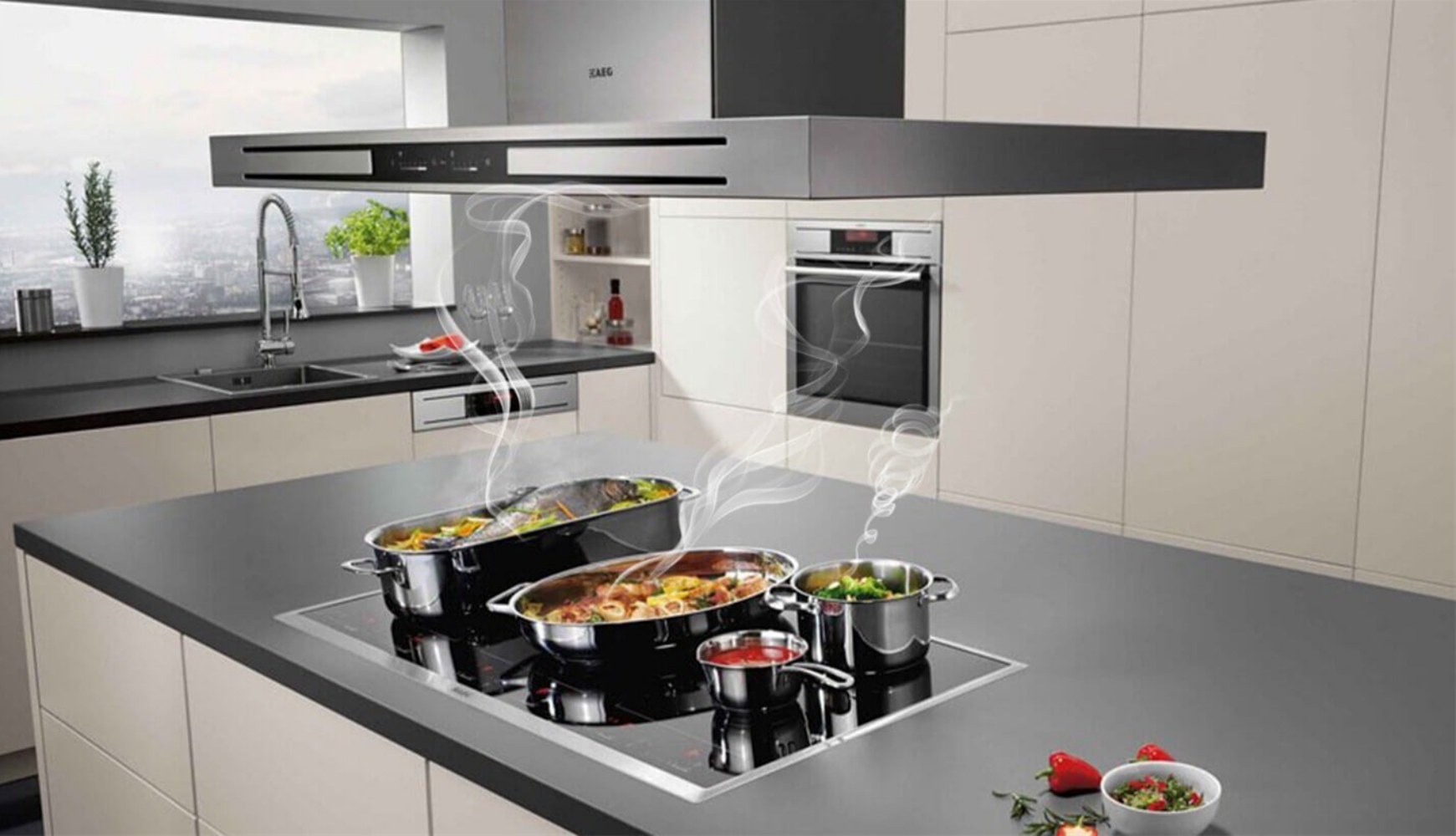 Động cơ tuabin công suất lớn hút sạch khói, mùi nhanh chóng