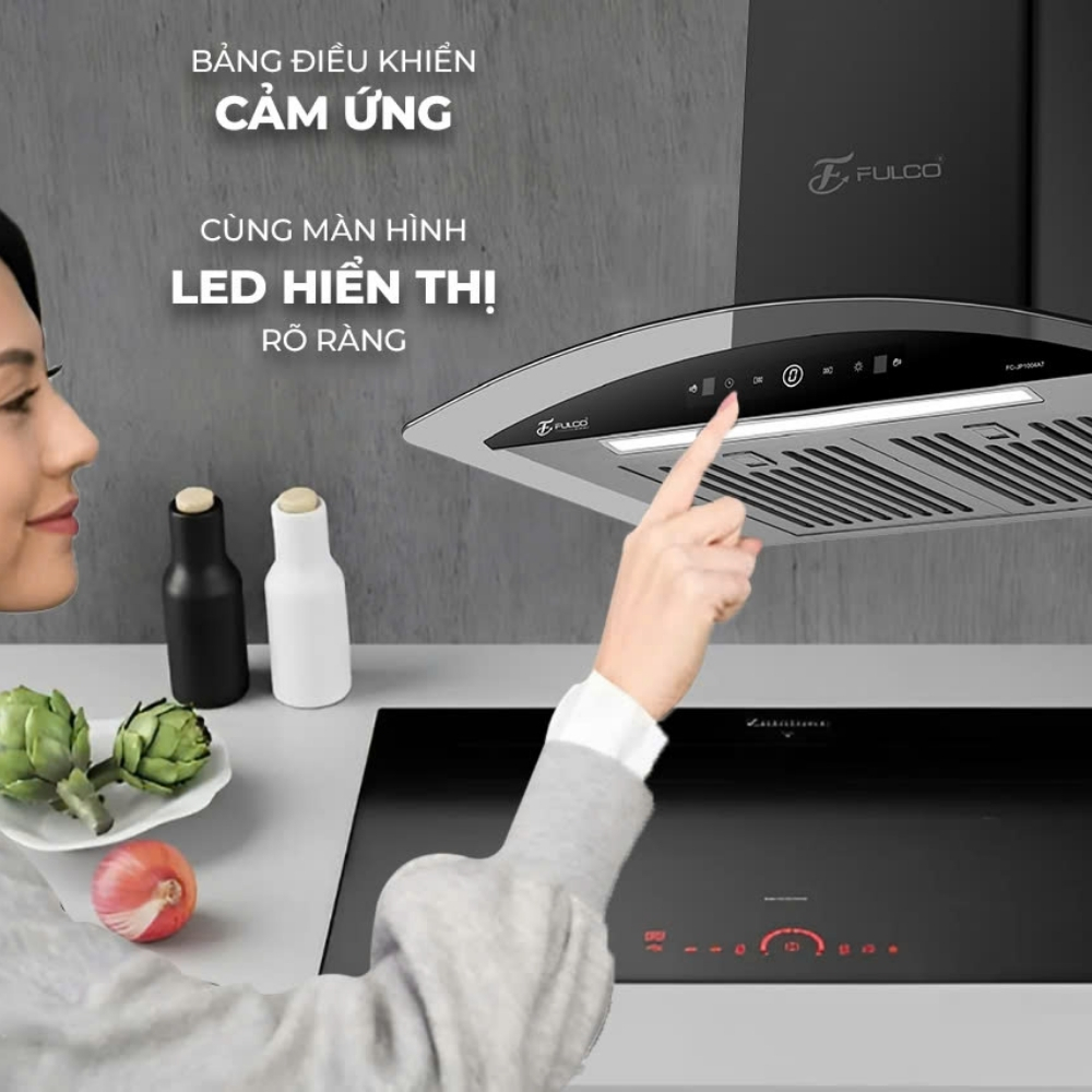 Máy hút mùi kính cong