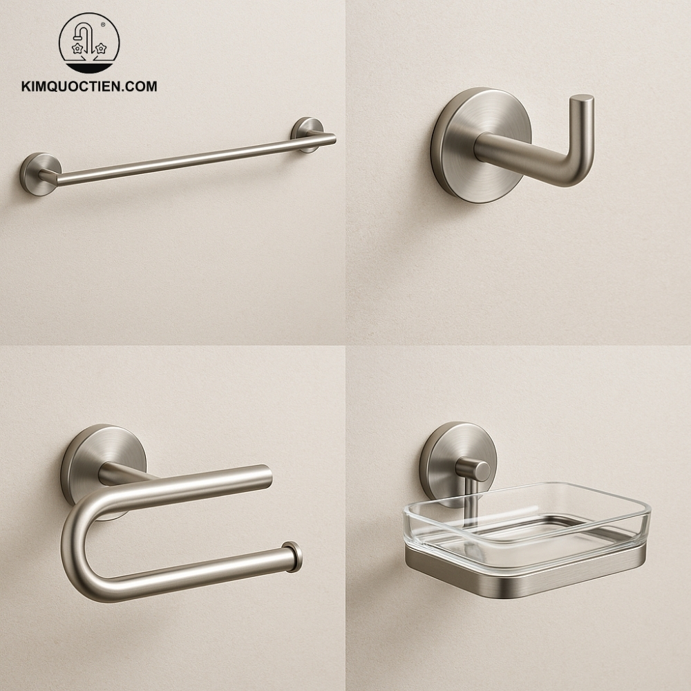 Phụ kiện TOTO được thiết kế theo bộ sưu tập để đồng bộ với các sản phẩm như bồn cầu, lavabo và vòi sen